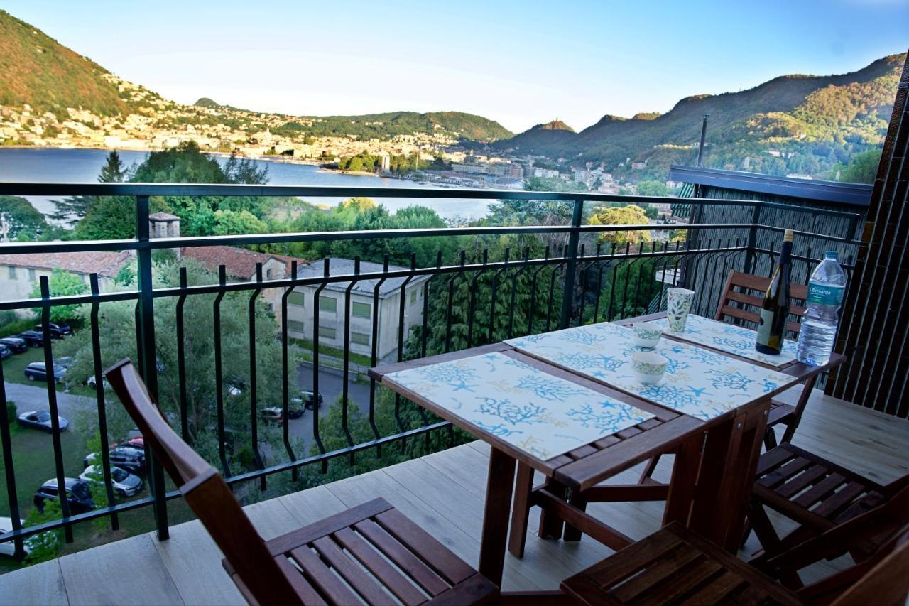 The Blue - Lake / City View Modern Apt Near Villa Olmo Como Bagian luar foto